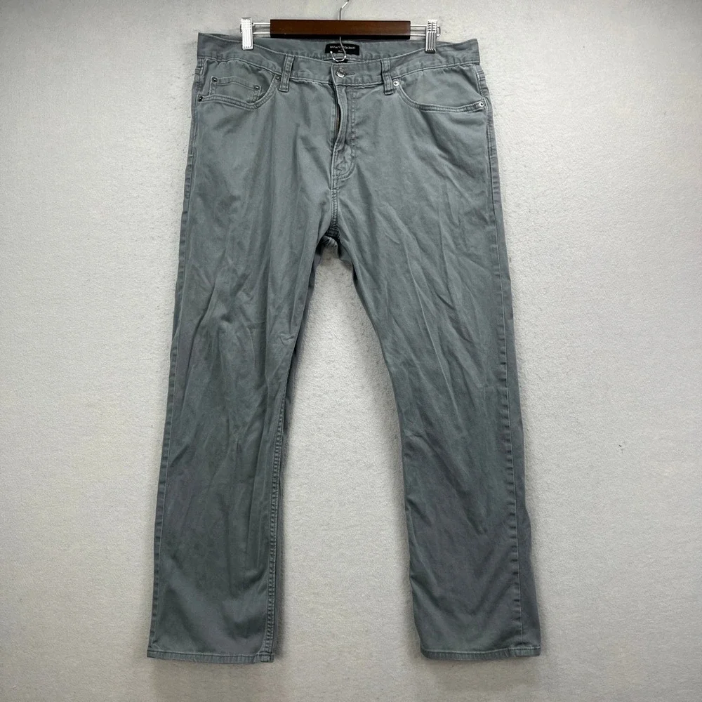 Banana Republic Pants Mens 36x30 Grey Khakis Slim Chinos Stretch Casual Preppy